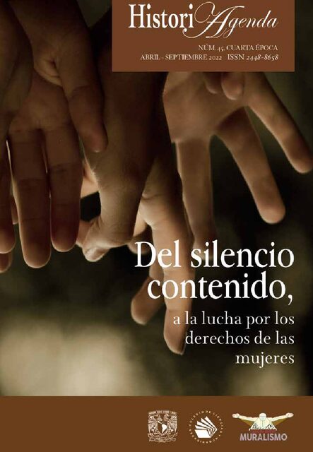 Portada de Del silencio contenido, a la lucha por los derechos de las mujeres.