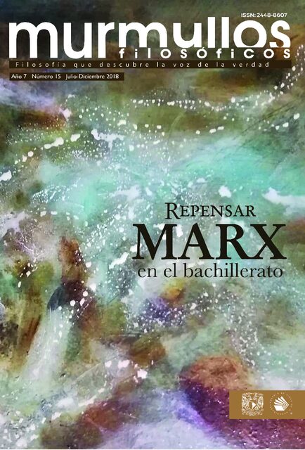 Portada de Repensar a Marx en el bachillerato